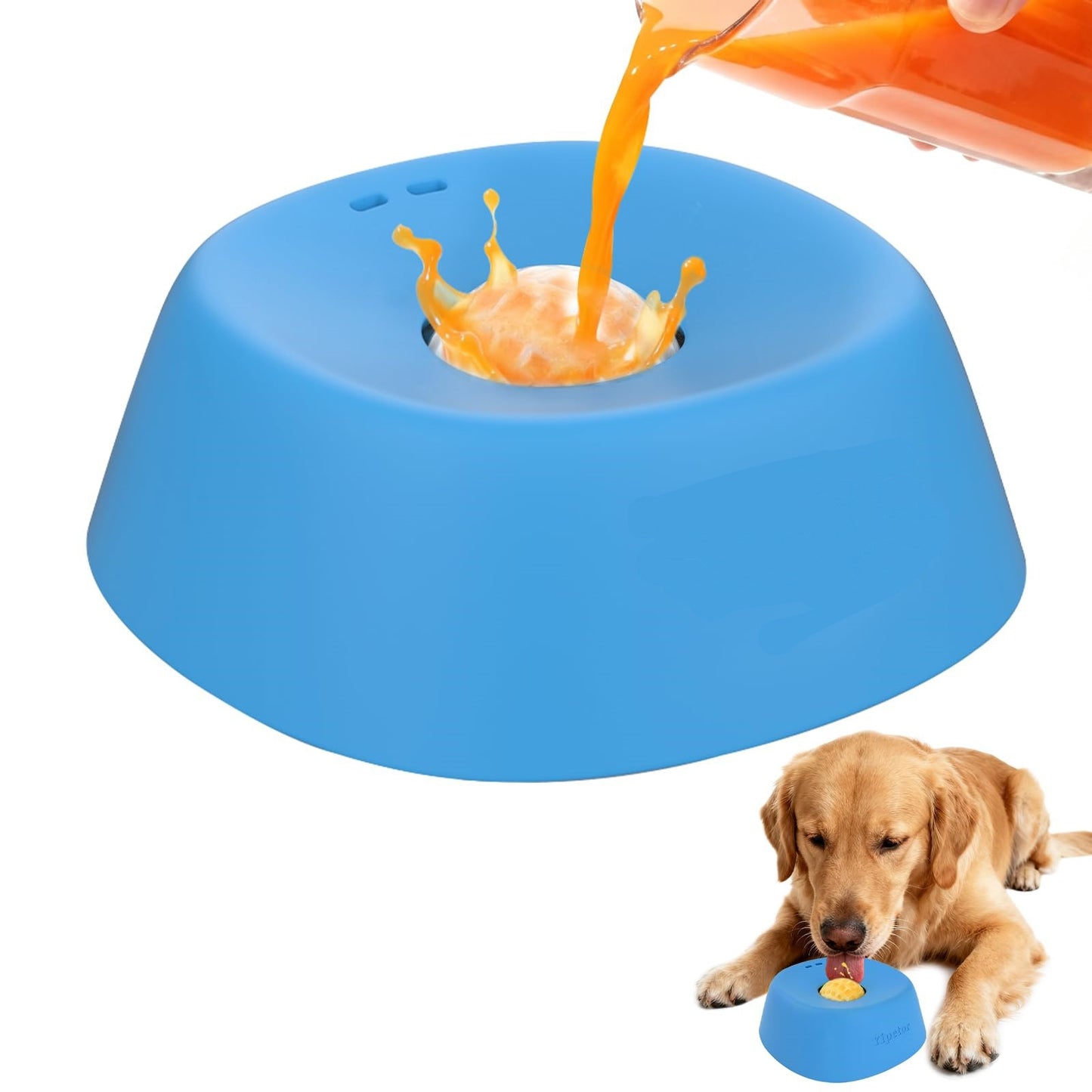 Pet Slow Feeder Non-Slip Spherical Licking Bowl
