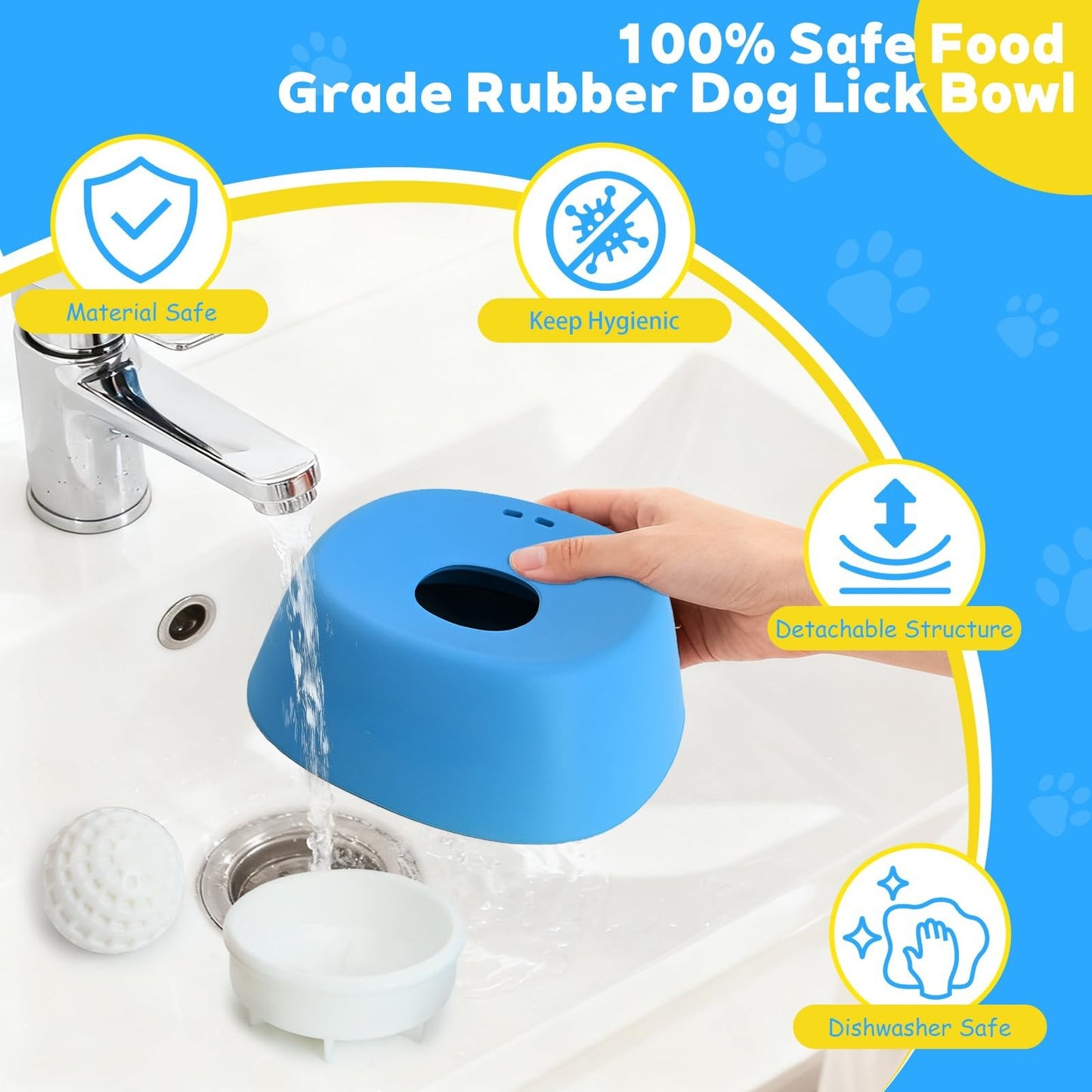 Pet Slow Feeder Non-Slip Spherical Licking Bowl