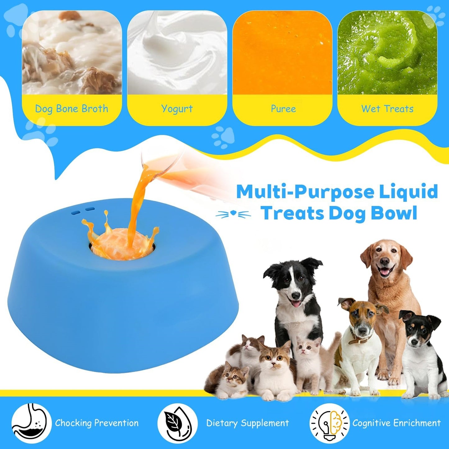 Pet Slow Feeder Non-Slip Spherical Licking Bowl