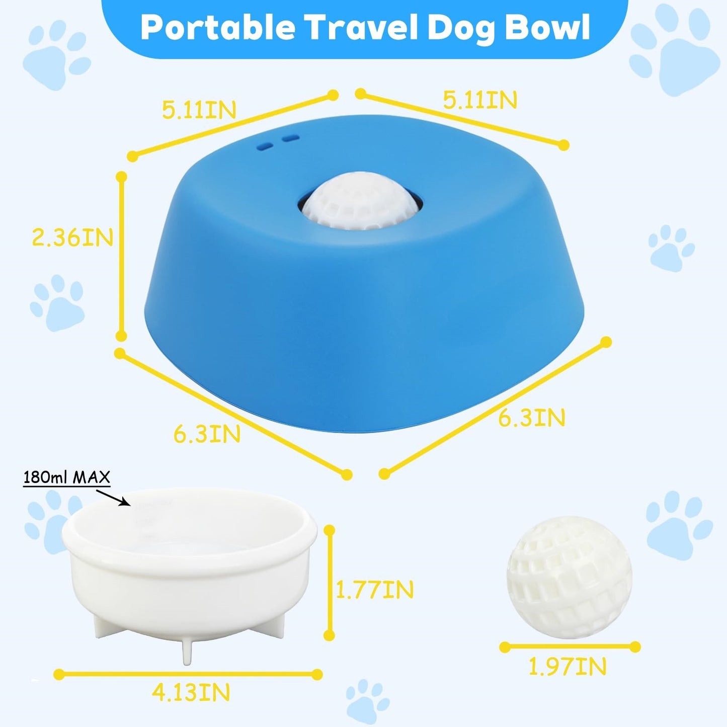 Pet Slow Feeder Non-Slip Spherical Licking Bowl